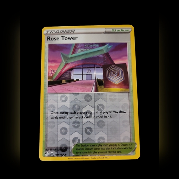 Pokémon TCG Rose Tower Card 169/189, Reverse Holo, Darkness Ablaze - Picture 1 of 2